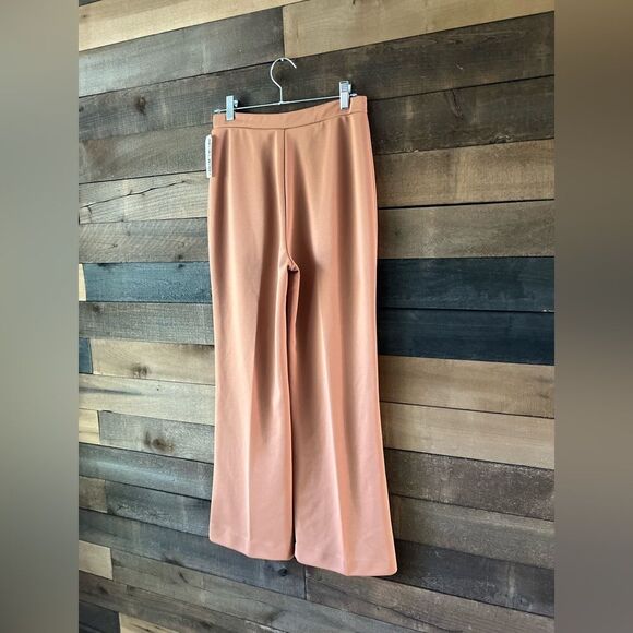 Vintage Peach High-Waisted Slacks – Women’s Elastic Waist Pants - Picture 14 of 14